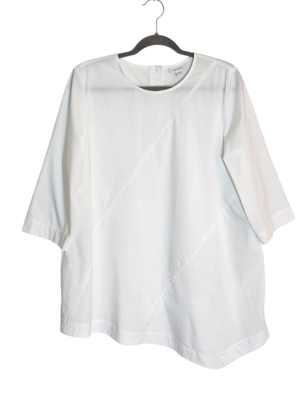 J. Jill White Asymmetrical Tunic Top Size Medium